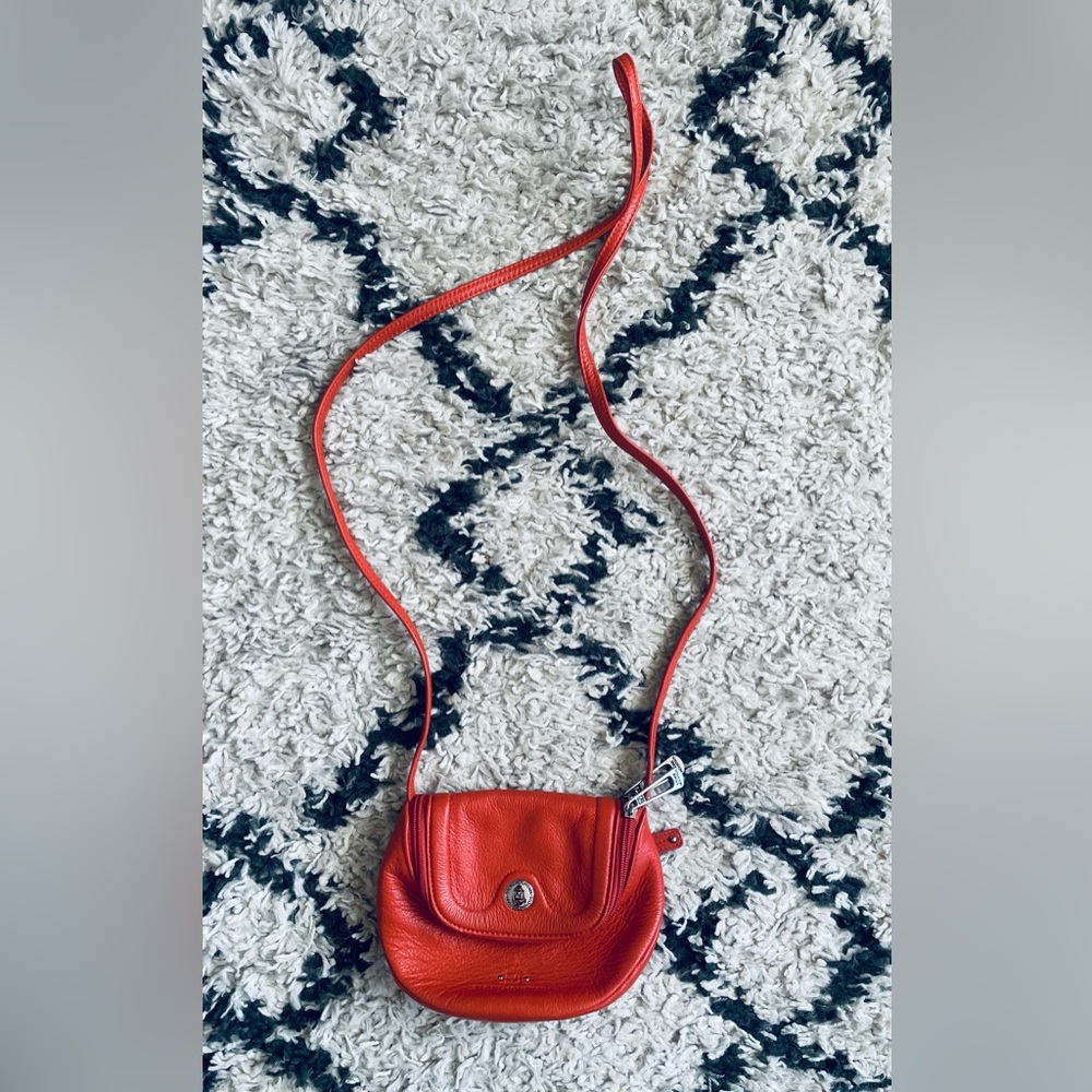 Orange Leather Purse